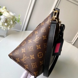 Replica Louis Vuitton Brown Monogram Burgundy Panel V Tote MM