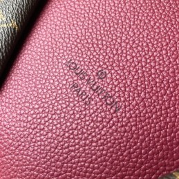 Replica Louis Vuitton Brown Monogram Burgundy Panel V Tote MM