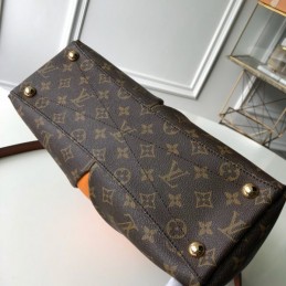 Replica Louis Vuitton Brown Monogram Orange Panel V Tote MM