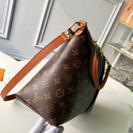 Replica Louis Vuitton Brown Monogram Black Panel V Tote MM