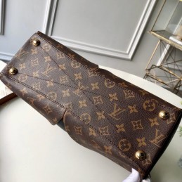 Replica Louis Vuitton Brown Monogram Black Panel V Tote MM