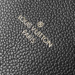 Replica Louis Vuitton Brown Monogram Black Panel V Tote MM
