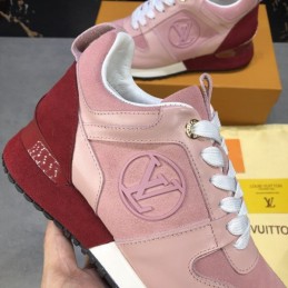 Replica Louis Vuitton Pink White Run Away Sneakers
