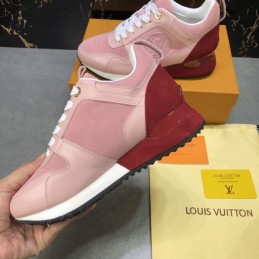 Replica Louis Vuitton Pink White Run Away Sneakers