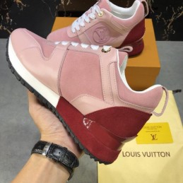Replica Louis Vuitton Pink White Run Away Sneakers