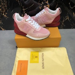 Replica Louis Vuitton Pink White Run Away Sneakers