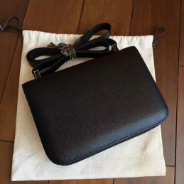 Replica Hermes Black Constance Mini 18 Bag Black Hardware