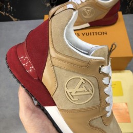 Replica Louis Vuitton Beige Red Run Away Sneakers