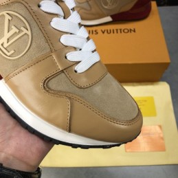 Replica Louis Vuitton Beige Red Run Away Sneakers