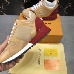 Replica Louis Vuitton Beige Red Run Away Sneakers