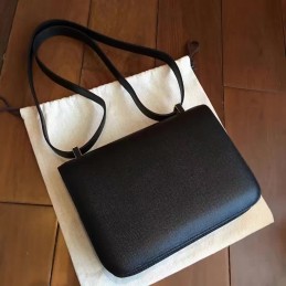 Replica Hermes Black Constance Mini 18 Bag Black Hardware
