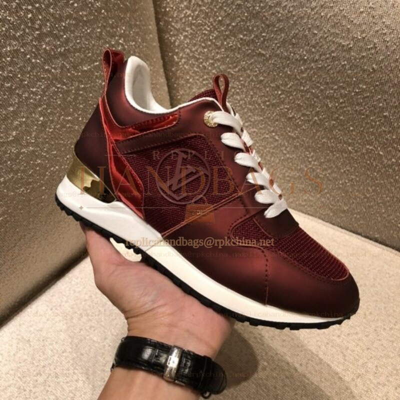 Replica Louis Vuitton Burgundy Run Away Sneakers