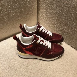 Replica Louis Vuitton Burgundy Run Away Sneakers