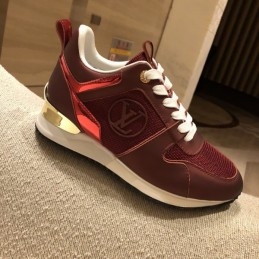 Replica Louis Vuitton Burgundy Run Away Sneakers