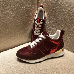 Replica Louis Vuitton Burgundy Run Away Sneakers