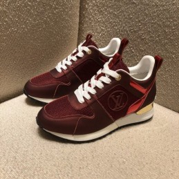 Replica Louis Vuitton Burgundy Run Away Sneakers