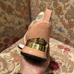 Replica Louis Vuitton Brown Monogram Gold Run Away Sneakers