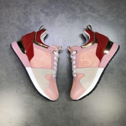 Replica Louis Vuitton Pink Red Run Away Sneakers