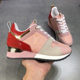 Replica Louis Vuitton Pink Red Run Away Sneakers