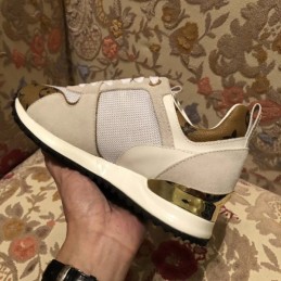 Replica Louis Vuitton White Brown Run Away Sneakers