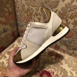 Replica Louis Vuitton White Brown Run Away Sneakers