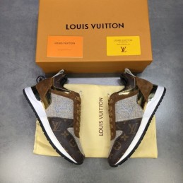 Replica Louis Vuitton Brown Monogram Beige Run Away Sneakers