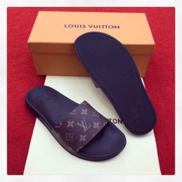 Replica Louis Vuitton Purple Monogram Slide Sandals