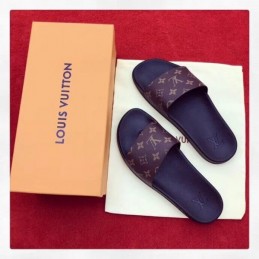 Replica Louis Vuitton Purple Monogram Slide Sandals
