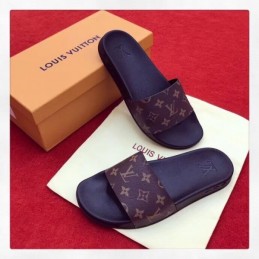 Replica Louis Vuitton Purple Monogram Slide Sandals