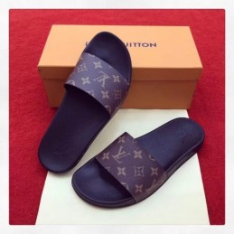 Replica Louis Vuitton Purple Monogram Slide Sandals