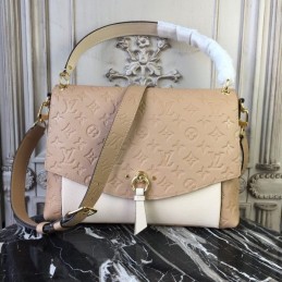 Replica Louis Vuitton Pale Pink Embossed Monogram Blanche MM
