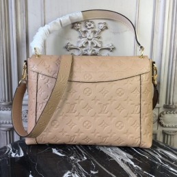 Replica Louis Vuitton Pale Pink Embossed Monogram Blanche MM