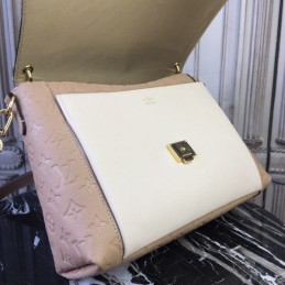 Replica Louis Vuitton Pale Pink Embossed Monogram Blanche MM