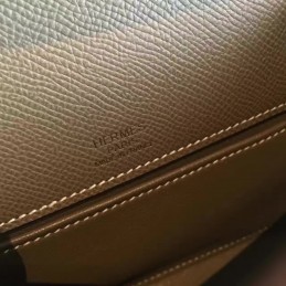 Replica Hermes Taupe Kelly Pochette Gold Hardware Bag