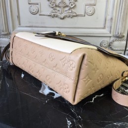 Replica Louis Vuitton Pale Pink Embossed Monogram Blanche MM