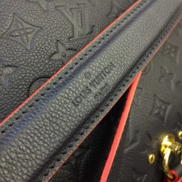 Replica Louis Vuitton Navy Blue Embossed Monogram Blanche MM