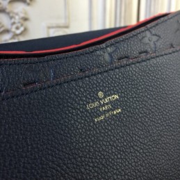 Replica Louis Vuitton Navy Blue Embossed Monogram Blanche MM