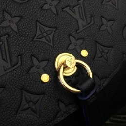 Replica Louis Vuitton Black Embossed Monogram Blanche MM