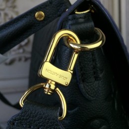 Replica Louis Vuitton Black Embossed Monogram Blanche MM