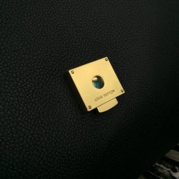 Replica Louis Vuitton Black Embossed Monogram Blanche MM