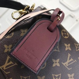 Replica Louis Vuitton Brown Monogram Burgundy Trim Beaubourg