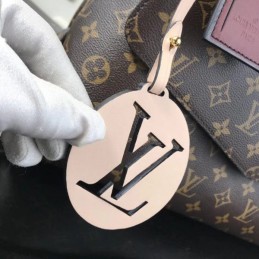 Replica Louis Vuitton Brown Monogram Burgundy Trim Beaubourg