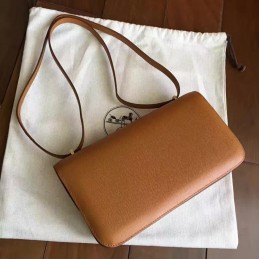 Replica Hermes Tan Constance Elan Gold Hardware Bag