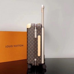 Replica Louis Vuitton Brown Monogram Orange Handle Horizon 55 Rolling Luggage