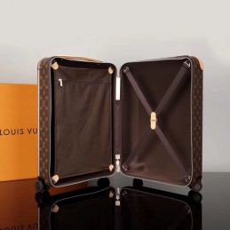 Replica Louis Vuitton Brown Monogram Orange Handle Horizon 55 Rolling Luggage