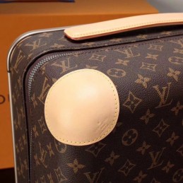 Replica Louis Vuitton Brown Monogram Orange Handle Horizon 55 Rolling Luggage