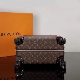 Replica Louis Vuitton Brown Monogram Orange Handle Horizon 55 Rolling Luggage