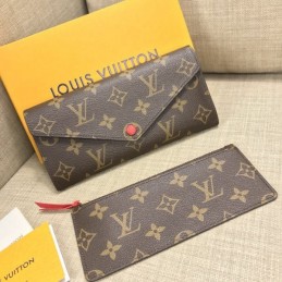 Replica Louis Vuitton Brown Monogram Burgundy Snap Josephine Wallet