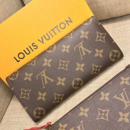 Replica Louis Vuitton Brown Monogram Burgundy Snap Josephine Wallet