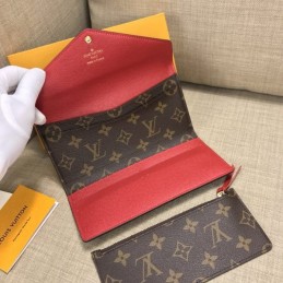 Replica Louis Vuitton Brown Monogram Burgundy Snap Josephine Wallet